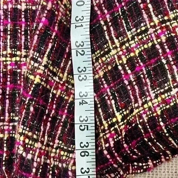 Nanette Lepore Plaid Tweet Above the Knee Fit And Flare Dress Sz 8 - Picture 8 of 11